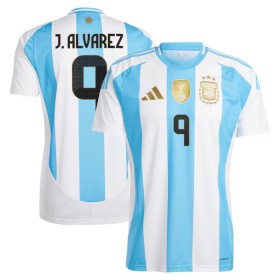 Camisolas Argentina J. Alvarez 9 1º Equipamento Principal 2024 Manga Curta